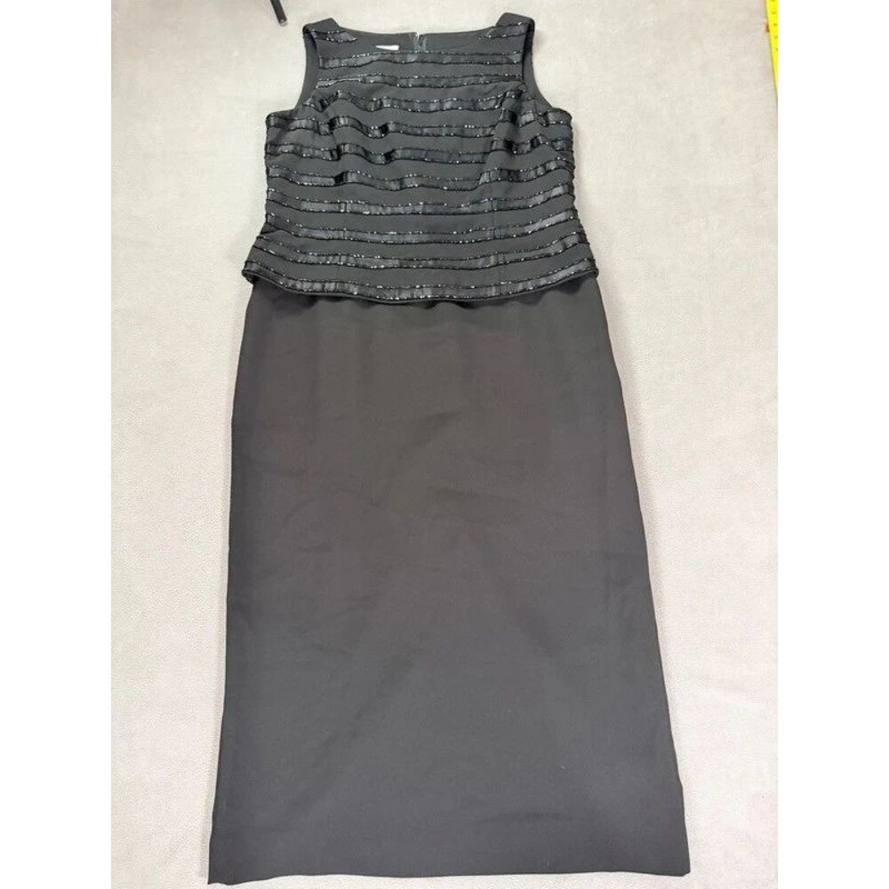 Talbots Vintage Women’s Black Sleeveless/ Full Length Formal Dress- Petite 16